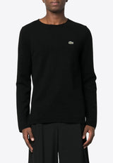 X Lacoste Logo Patch Wool Sweater