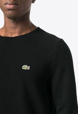 X Lacoste Logo Patch Wool Sweater