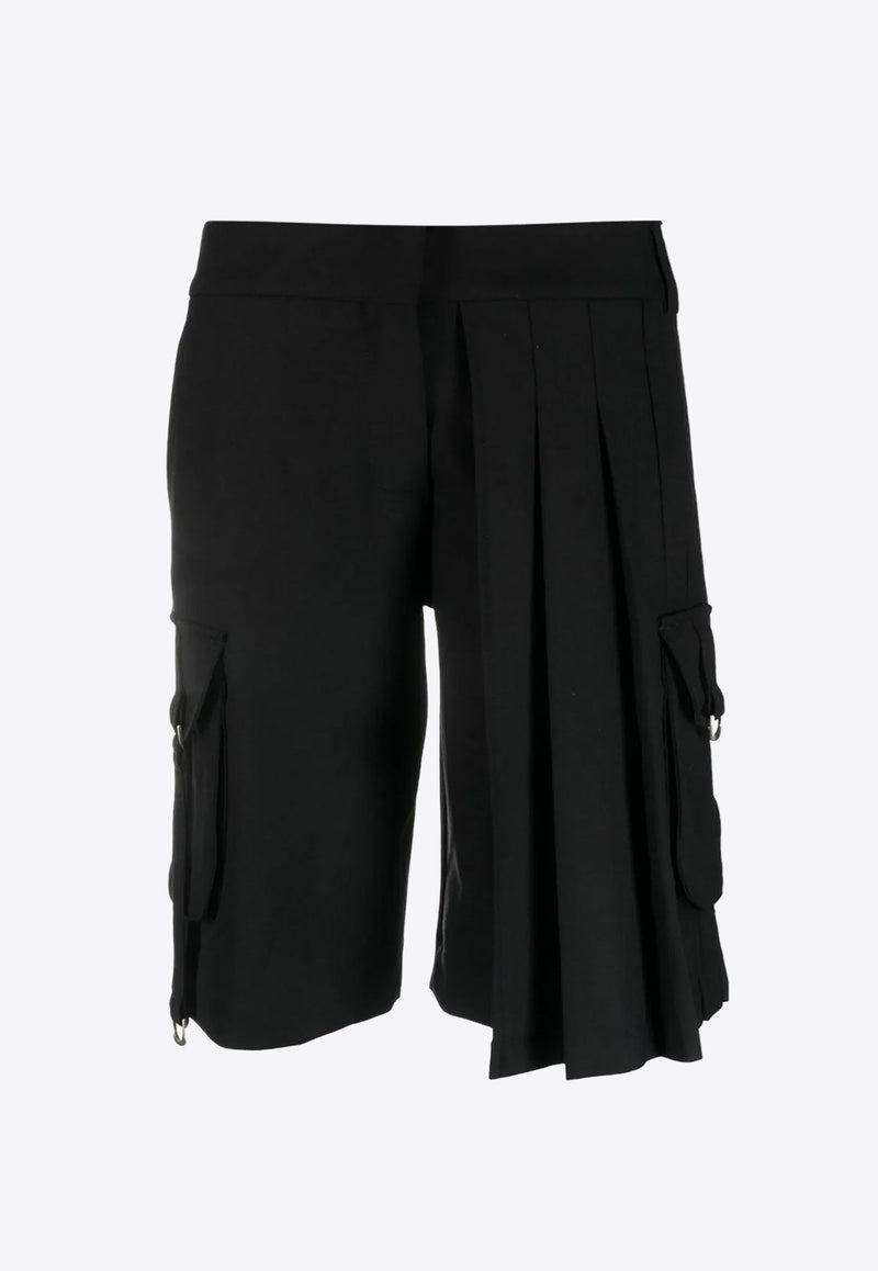 Pleated Cargo Shorts