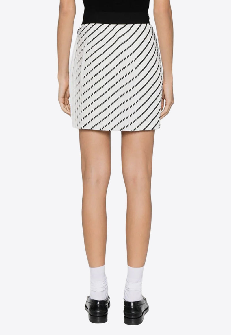 Polka Dot Pleated Mini Skirt