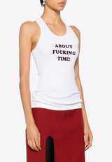 Slogan Print Tank Top