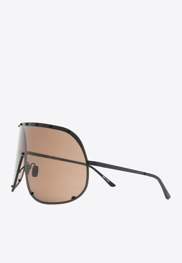 Oversized Shield-Frame Sunglasses