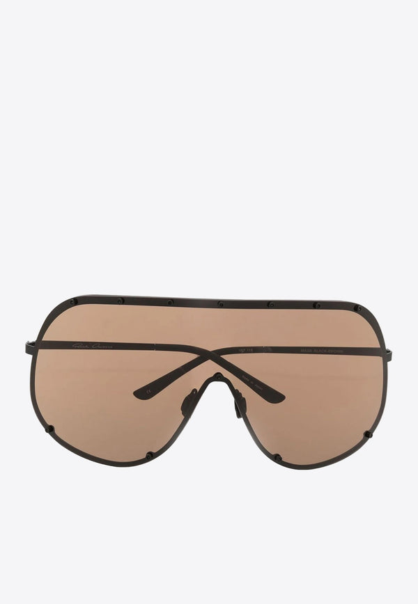 Oversized Shield-Frame Sunglasses