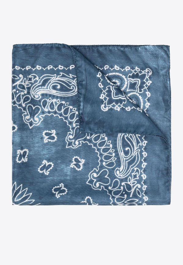 Paisley Print Silk Foulard