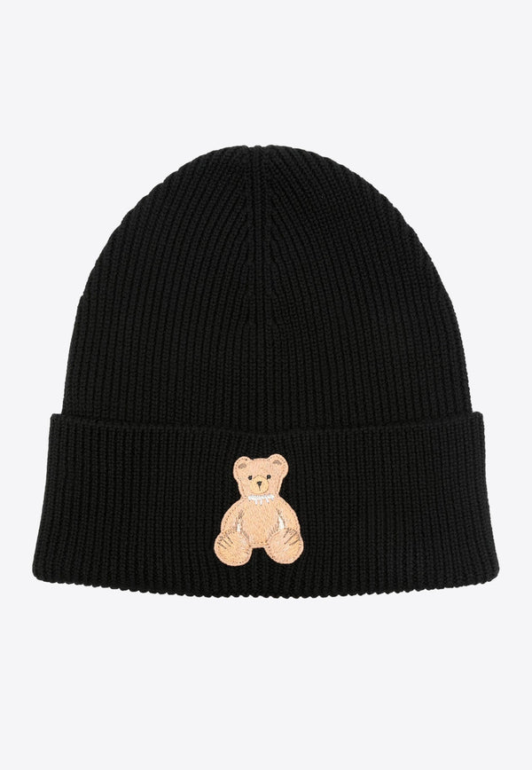 Bear Patch Knitted Beanie