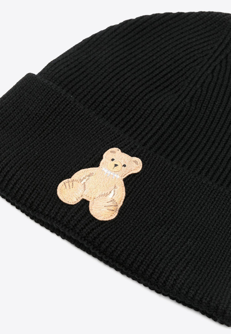 Bear Patch Knitted Beanie