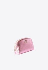 Arcade Metallic Leather Vanity Pouch