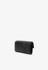 Love One Chevron Chain Clutch