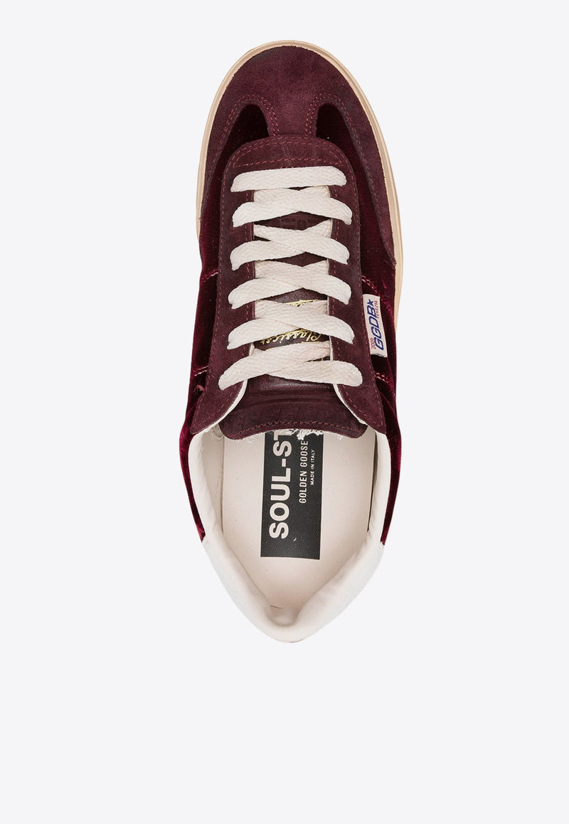 Soul-Star Low-Top Velvet Sneakers