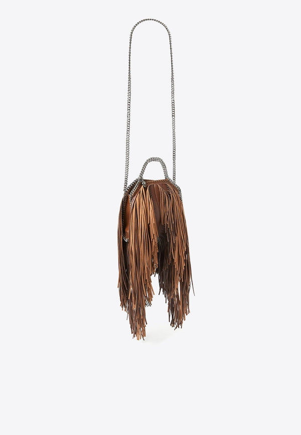 Mini Falabella Fringed Tote Bag in Faux Leather