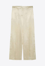 Straight-Leg Silk Pants