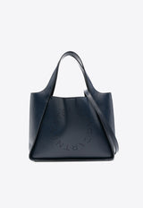 Perforated Logo Faux Leather Tote Bag