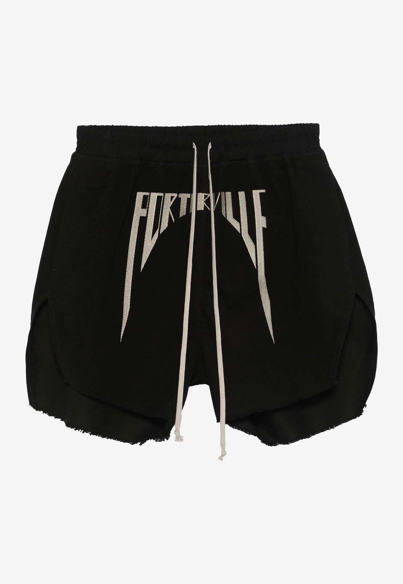 Graphic Embroidery Boxing Shorts