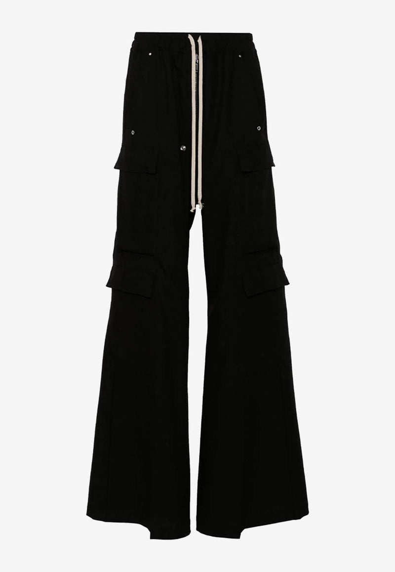 Cargobelas Wide-Leg Wool Pants