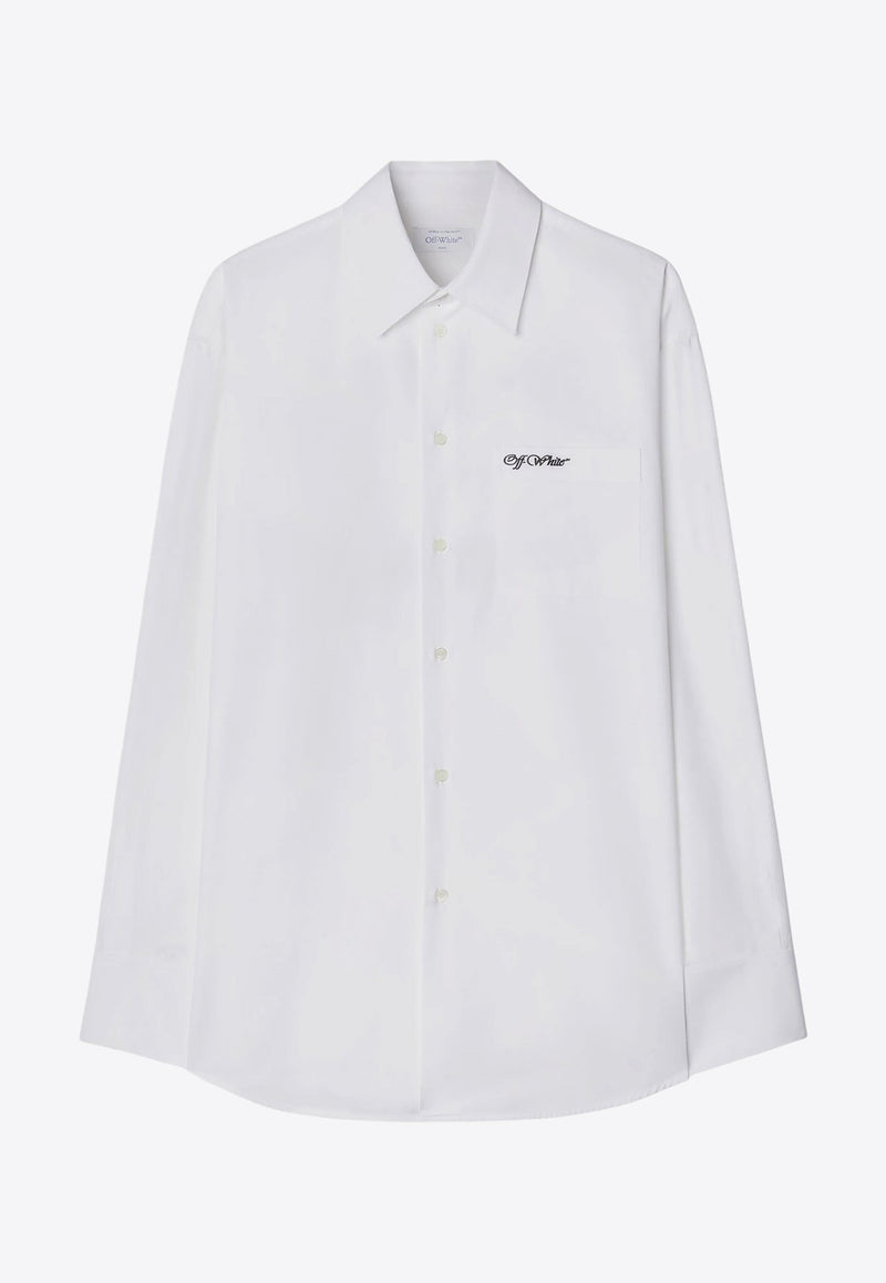 Logo Embroidered Oversize Shirt