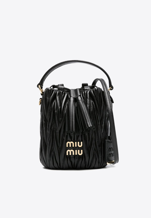 Matelassé Leather Bucket Bag