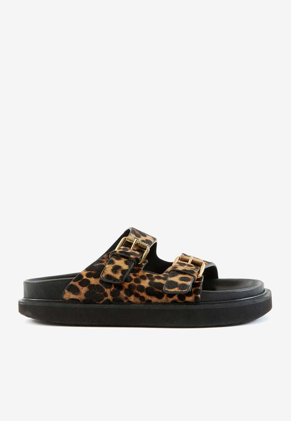 Lennya Leopard Print Sandals