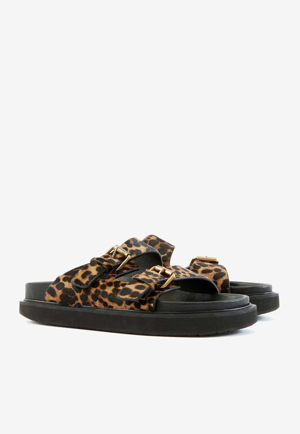 Lennya Leopard Print Sandals