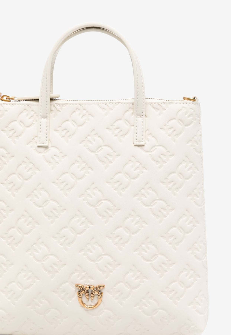 Mini Love Birds Embossed Monogram Tote Bag