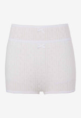 Double-Layer Pointelle Shorts