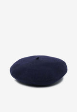 Four-Stitch Wool Beret