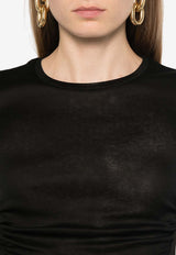 Martello Semi-Sheer Ruched Top