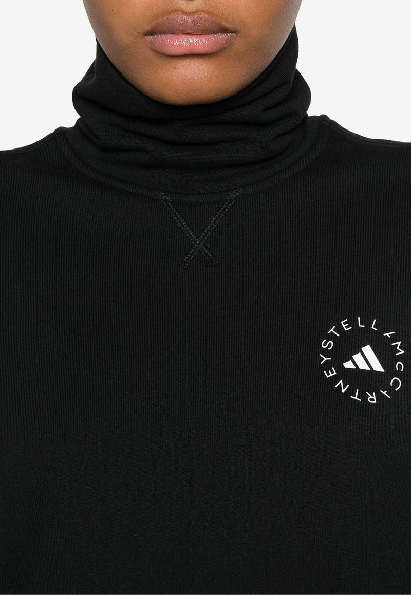 Logo Print High-Neck Sweatshirt