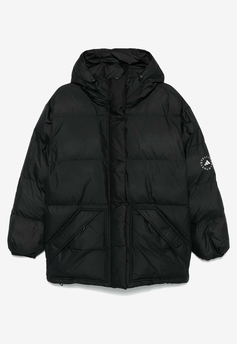 Logo Print Reversible Padded Jacket