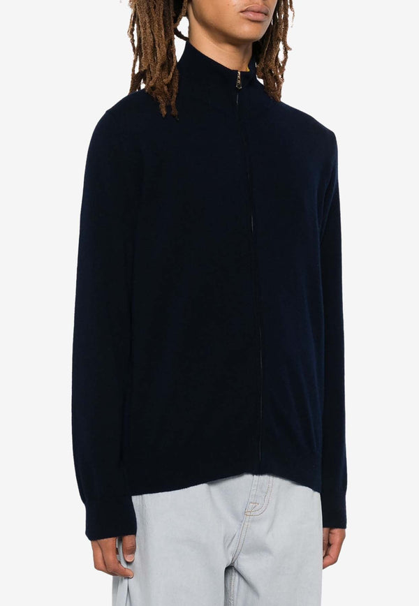 Zip-Up Cashmere Cardigan