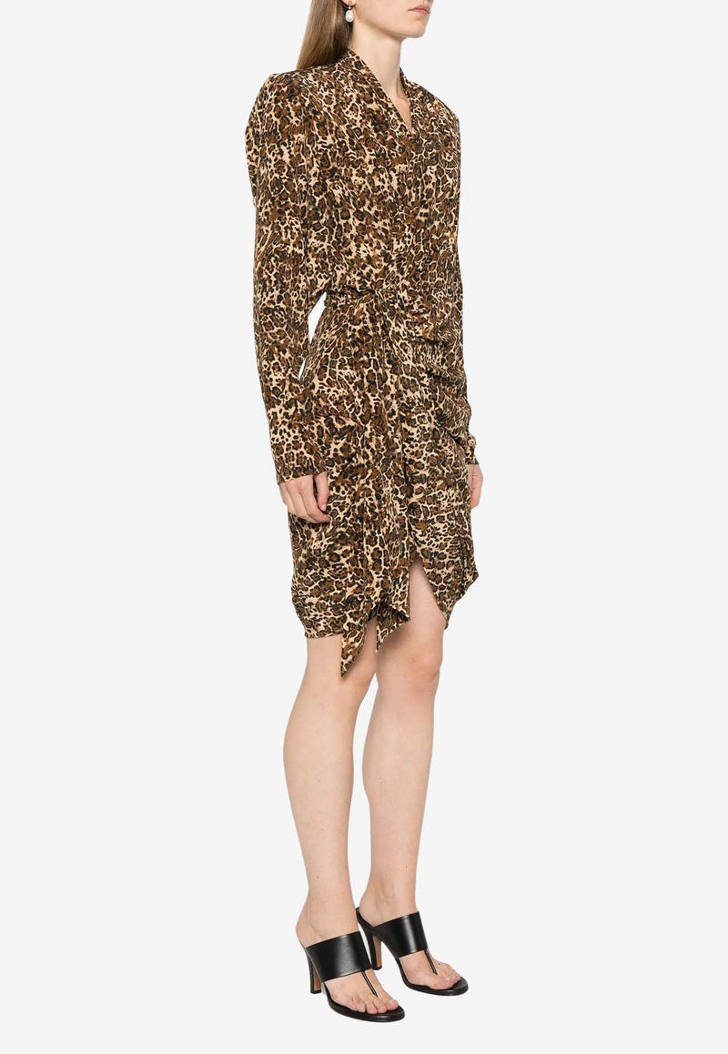 Cleora Leopard Print Mini Dress