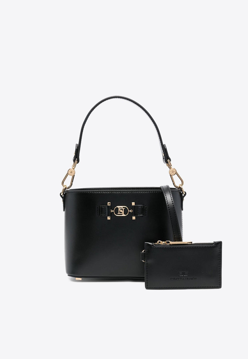 Logo Horsebit Faux Leather Shoulder Bag