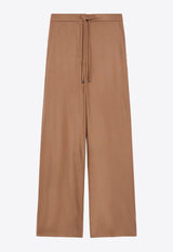 Floria Flannel Straight-Leg Pants