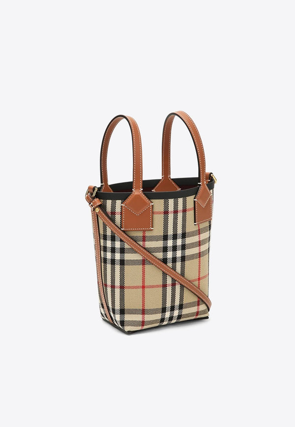 Mini London Checked Canvas Crossbody Bag