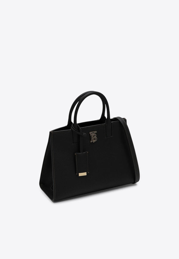 Mini Frances Monogram Tote Bag in Grained Leather