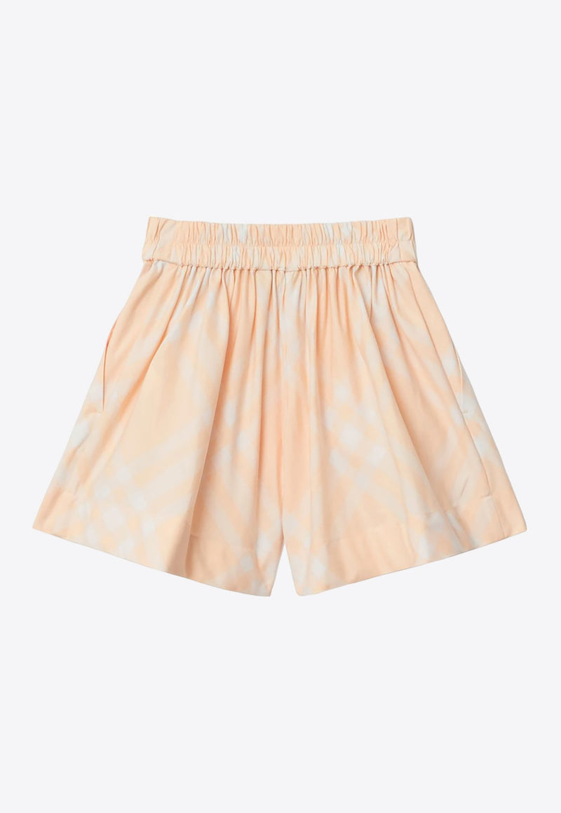 Girls Check Pattern Shorts