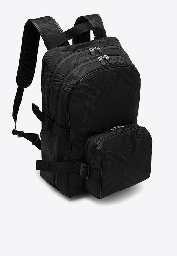 Check Jacquard Nylon Backpack