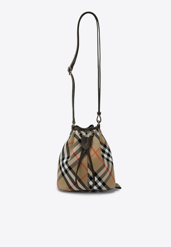 Small Checked Bucket Bag