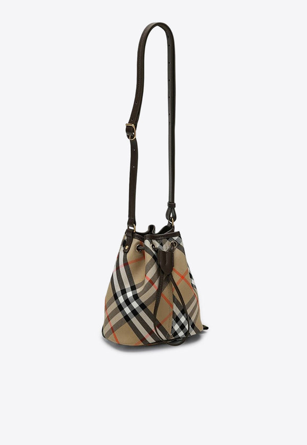 Small Checked Bucket Bag