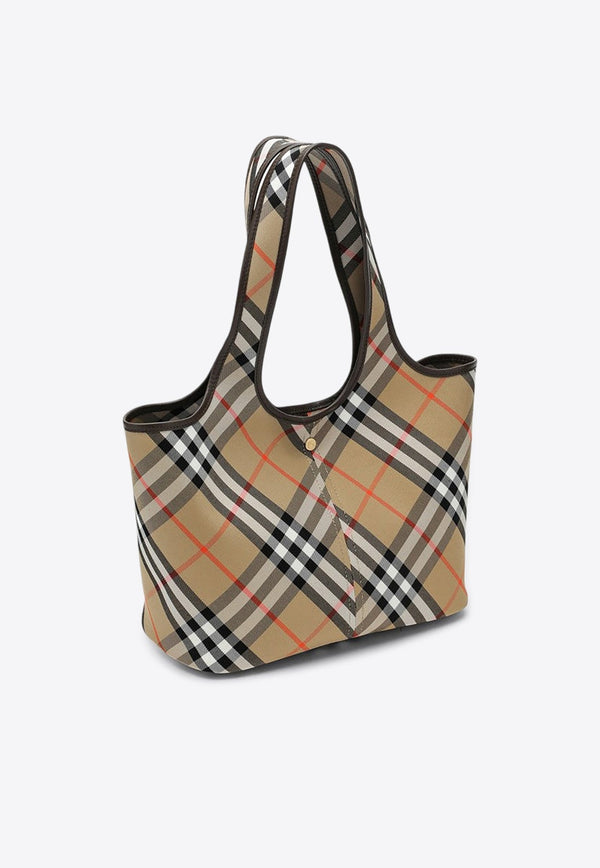 Small Signature Check Tote Bag