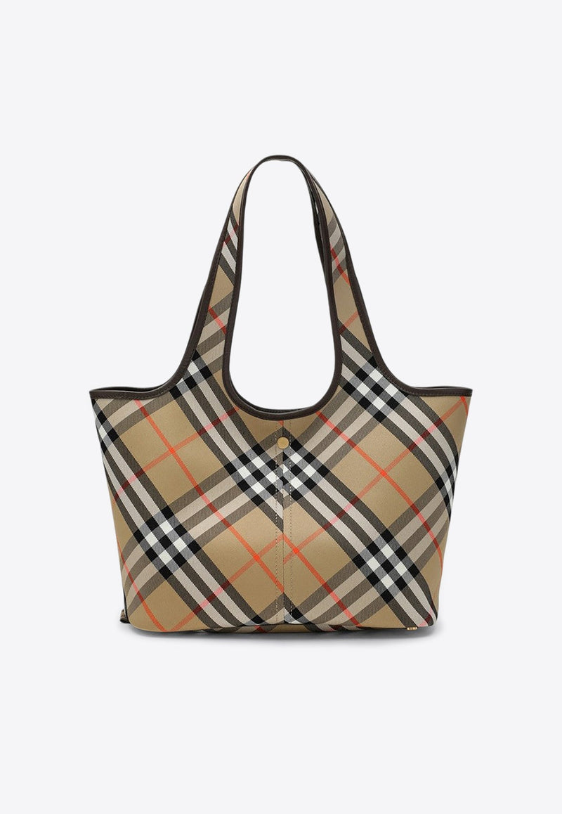 Small Signature Check Tote Bag