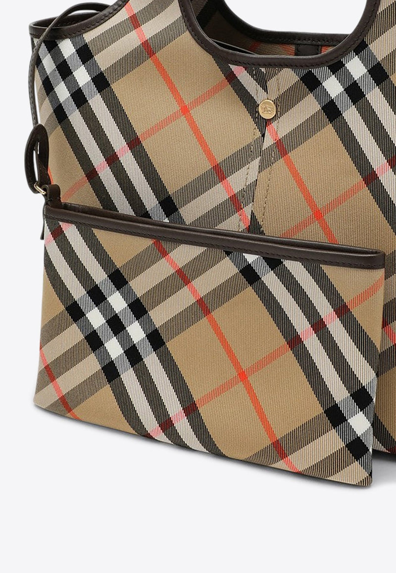 Small Signature Check Tote Bag