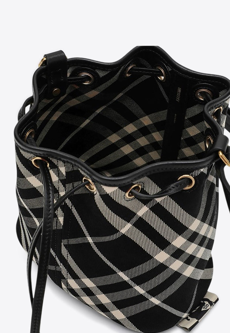 Mini Checked Bucket Bag