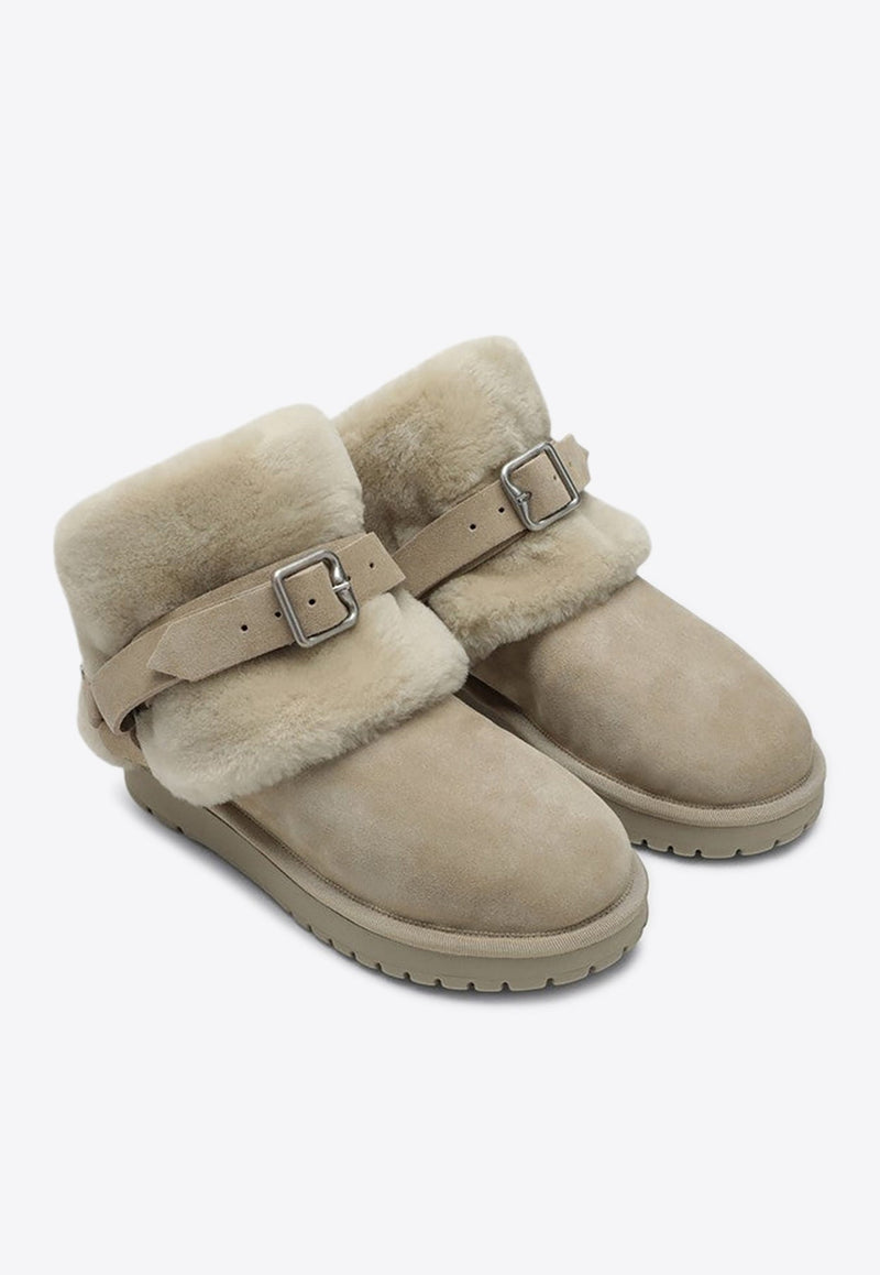 Chubby Suede Shearling Boots