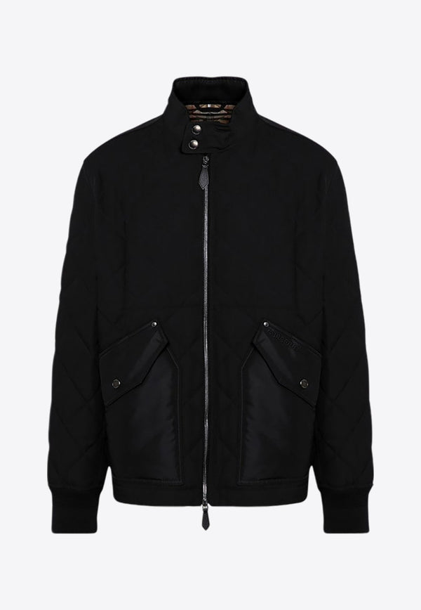 Harrington Quilted Nylon Zip-Up Jacket