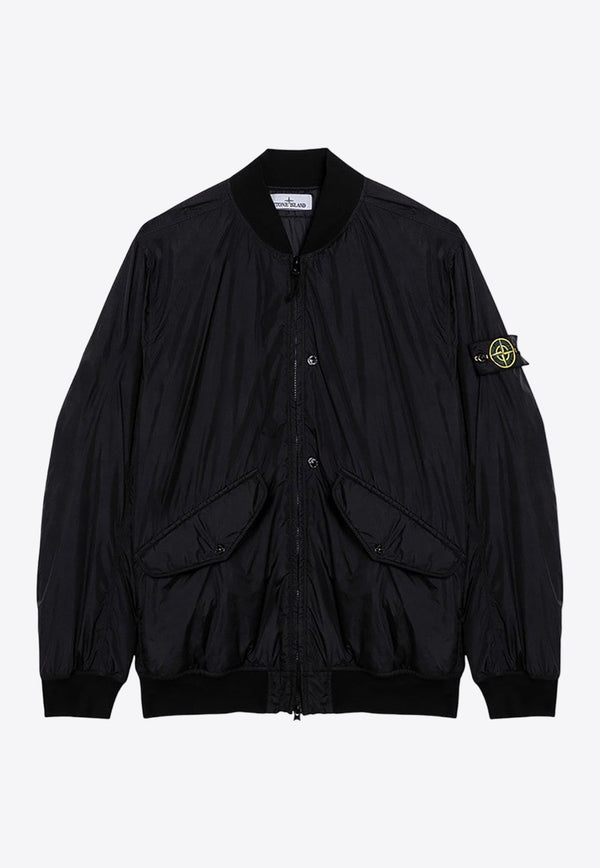 Logo Patch Nylon Bomber Jacket