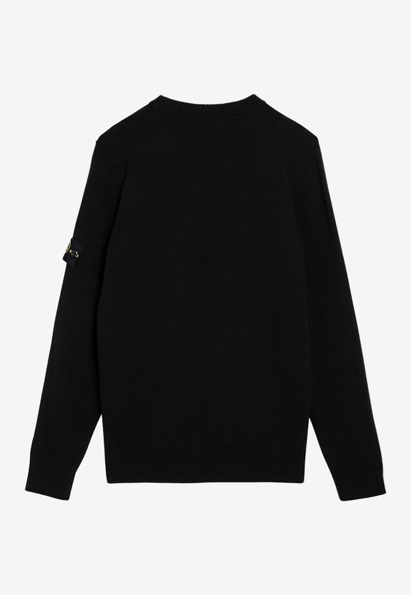 Logo Patch Wool Blend Sweater