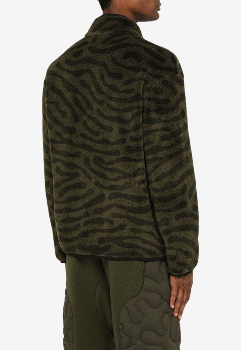 X Salehe Bembury Zebra-Patterned Zip-Up Jacket