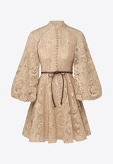 Waverly Lace Belted Mini Dress