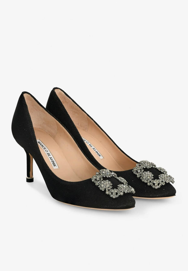Hangisi 70 Glittered Pumps with FMC Crystal Buckle