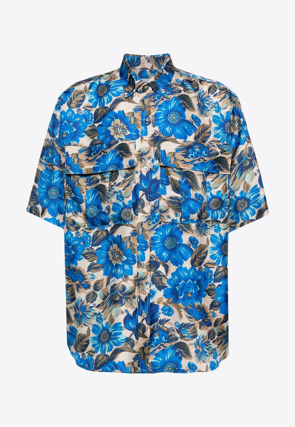 Floral Print Silk Shirt